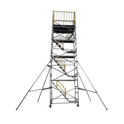 China Quick Assembly All Round Aluminum Alloy Scaffolding / Ladder For Construction for sale