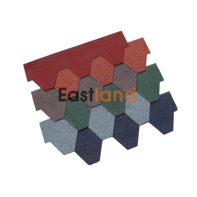 China Deluxe Easy Install Hexagonal Asphalt Roof Shingles for sale