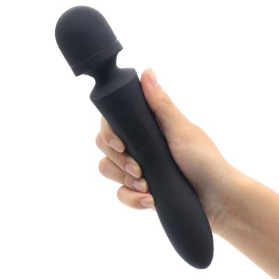 China Waterproof Heating Function Massage Wand for Woman Soft Silicone Massage Wand USB Rechargeable Body Vibrating Passionate Massage Wand for sale