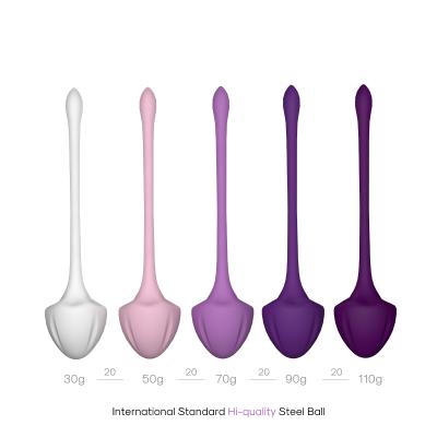 China Portable High Quality Best Price Five Colors Women Kegel Ball Silicone Kegel Exercise Ball Optional for sale