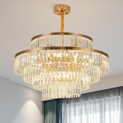 China Modern Decoration Pendant Light Hanging Nordic Brass Gold Bathroom Glass Crystal Chandelier for sale