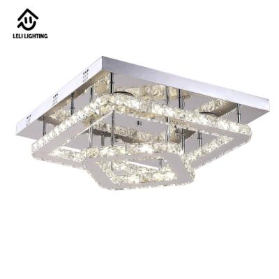 China Surface Mounted Chinese Latest Decorative Design Crystal Flush Mount Ceiling Lighting Led Modern for sale