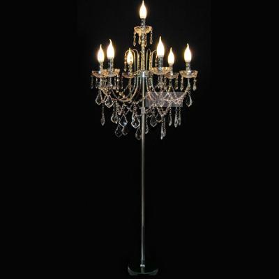 China EUROPEAN Wedding Floor Standing Crystal Chandelier Sivler Base + Clear Crystal for sale