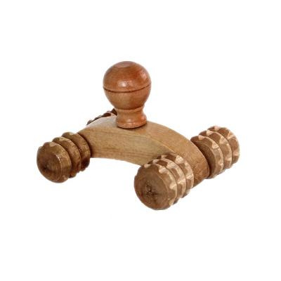 China High Strength and Good Car Wooden Roller Massager Four Wheels Body Hardness Hand Massage Relaxation Tool for sale