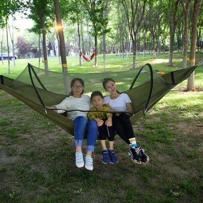 China WINPOLAR Camping Hammock Outdoor Portable Multi Color Nylon Mosquito Net Hammock 1 Person for sale