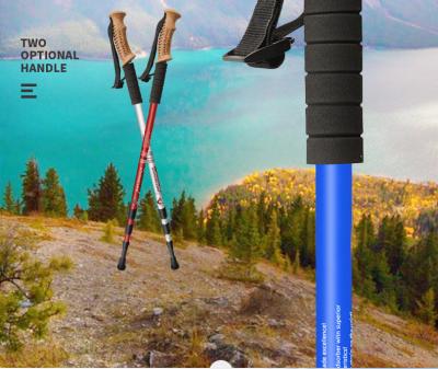 China Winpolar Lightweight Outdoor Foldable Trekking 3-Section Telescopic Poles Hiking Poles Nordic Walking Poles for sale