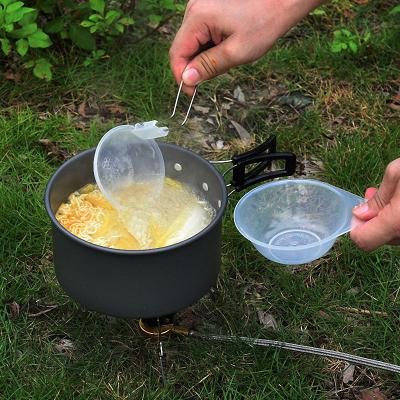 China Outdoor camping hiking Winpolar camping tableware 1-2 person camping travel outdoor cookware 4 in 1 cooking set for sale