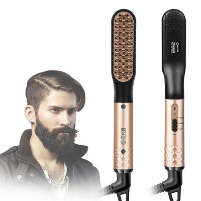 China Multifunctional Electric Hot Comb Beard Straightener Safety Brush Hair For Men's Grooming for sale