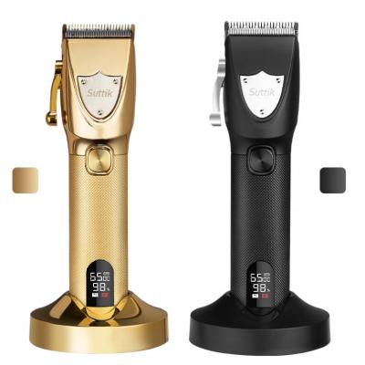 China 2021 New Barber All-Metal Design High Quality Hotel LED Display Electric Hair Clipper JM568 2021 With Charger Stand for sale