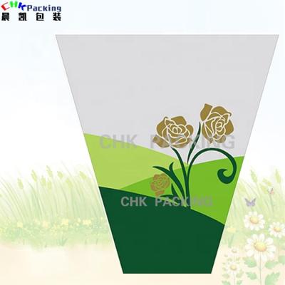 China Agriculture Printing Florist Long Cellophane Cut Flower Apple Pencil Mac Single Plastic Book Sleeve Clear for sale