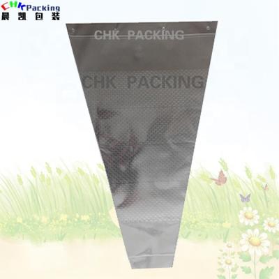 China Large Clear Pocket Plastic Sleeve Flower Pot Bouquets Virgin Wrapping PLA Flower Paper Package With Air Hole for sale