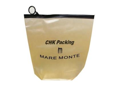 China Custom Clear Jelly Bag Pouch Purchasing Jewelery Frosted Cosmetic Packaging Slider PVC Moisture Proof Zipper Cosmetic Zipper for sale