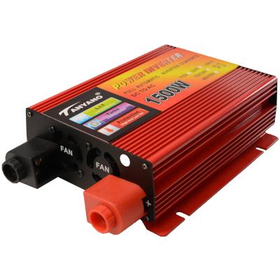 China Home Appliance Wholesale 1.5KW Power Inverter AC To DC For 12V 24V To 110V 220V Car Household Red Modified Sine Wave Inverter for sale