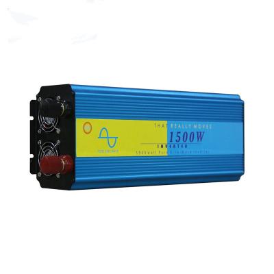 China Good Quality Home Appliance Hybrid 1.5KW Solar System Power Inverter DC 12V 24V 48V to AC 110V 220V 1500W Blue Color Pure Sine Wave Inverter for sale