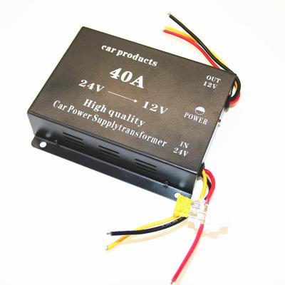 China New Truck DC to DC 24v 12v Step Down Car Power Supply Transformer 40A High Efficiency Bulk Converter for sale