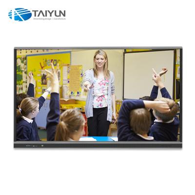 China School Teaching and Conference 75 Inch Windows and Android Dual System Touch Screen Digital Interactive Whiteboard for Classroom for sale