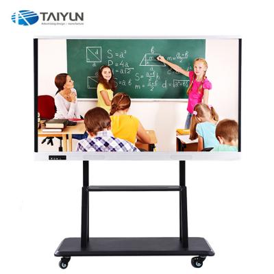 China School Teaching 86 Inch Floor Standing Educational Equipment 10 Points IR Interactive Touch Board for sale