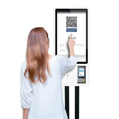 China Freestanding Restaurant Standing 24 Inch Fast Food Self Service Payment Kiosk Machine Self Order Ordering Kiosks In Restaurant for sale