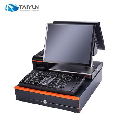 China Retail Store Restaurant Supermarket Windows OS Dual Screen POS System Cash Register for Restaurants and Supermarket for sale