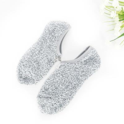 China Fashion Antibacterial Lady Fluffy Microfiber Women Boat Socks Non Slip Warm Coral Winter Slippers Velvet Slipper Home Floor Socks for sale