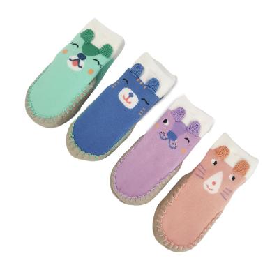 China Cute Antibacterial Winter Cartoon Accessories Baby Stocking Cotton Household Warm Children Knitted Socks for sale