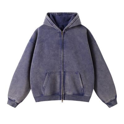 China Breathable Vintage Wash Hoodie Heavy Weight High Custom Cotton Fleece Hoodie Acid Wash Boxy Fit Patch Work Embroidery Printing Men's Hoodie for sale