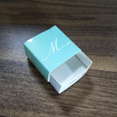 China Recycled Materials Logo Small Retail Jewelry Earring Packaging Boxes Recycled Paper Sliding Box for sale