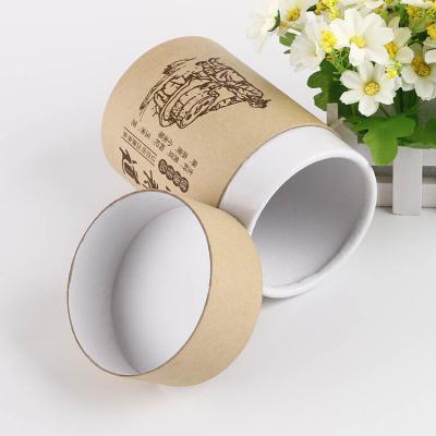 China Custom Order Round Cylinder Paper Packing Box Biodegradable Recyclable Wholesale Tea Leaf Packaging Tube for sale