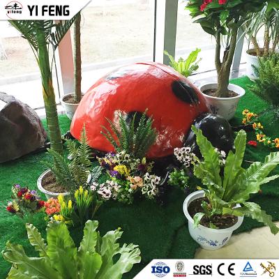 China Simulation of Customized Animatronic Simulated Artificial Fur Ladybug Decorative Model for Amusement Park for sale