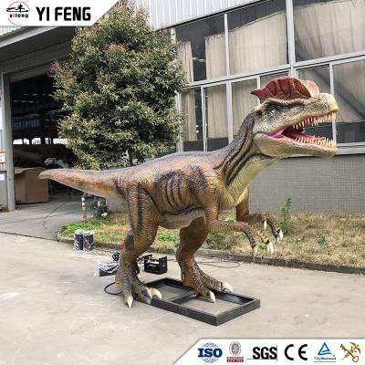 China High Density Foam Animatronic and Simulation Dilophosaurus Dinosaur Model for sale