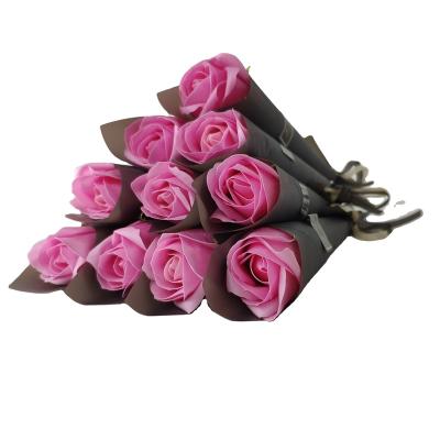 China Natural Multi Touch Plant Outlet Color Paper Soap Rose Artificial Flower for sale