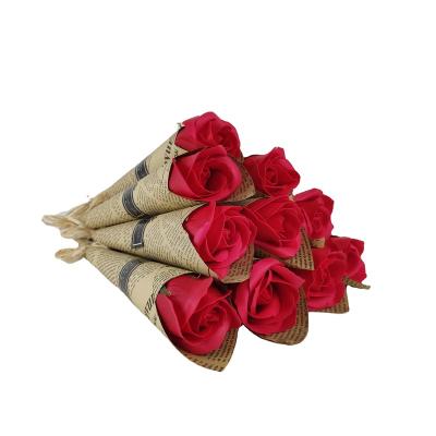 China Artificial Natural Touch Soap Flower Bouquet For Mother's Day Father's Day Christmas Valentine's Day Wedding for sale