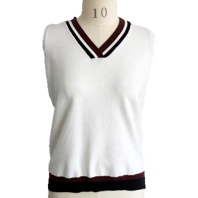 China 2021 Fashion Women's Sleeveless V-Neck Cute Top Sweater for sale