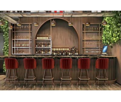 China 2021 Modern High End Bar Counter Bar Counter Bar Design Restaurant Furniture Manufacturer for sale