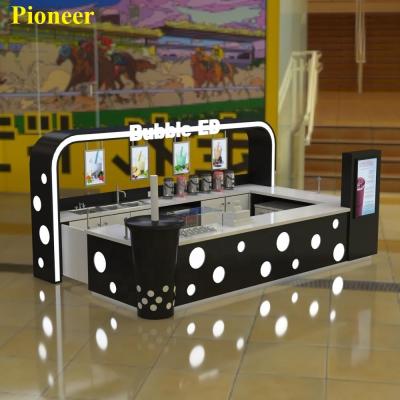 China Mall Kiosk Ice Cream Kiosk Bubble Tea Kiosk Design Modern Fruit Juice Bar Manufacturer for sale