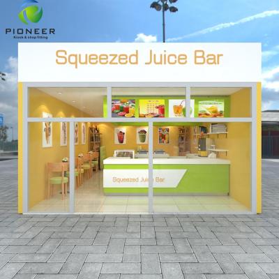 China Wonderful Orange Pioneer Juice Bar Equipment Furniture, PANEL Mall Juice Bar Kiosk For Sale for sale