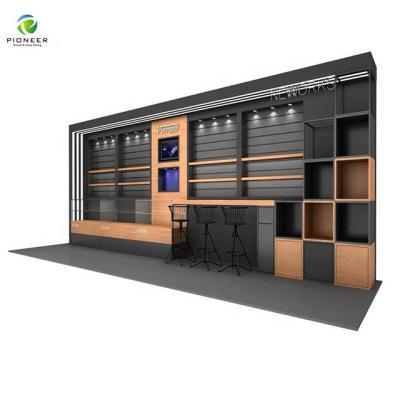 China Solid Wood Shop Interior Design Retailer Furniture 3D Max Design Retail Cell Phone for Mobile Store for sale