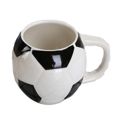 China Factory direct creative ceramic viable design high quality fashion cute cup soccer cup for sale