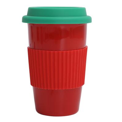 China Durable Reusable Creative Ceramic Cup Double Layer Mug Double Layer Insulation Anti Slip High Temperature Cera for sale