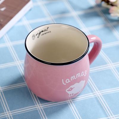 China Mug Viable Coating Ceramic Coffee Mug With Custom Logo Simple Lovers International Mug Milk Mug for sale