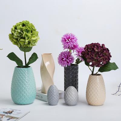 China Modern new design creative flower pot hand-carved flower pot pine cone shape series ceramic modern minimalist vase for sale