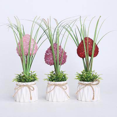 China Minimalist 20 creative diamond POTS + ceramic onion grass + colorful fruit displayflower potted pot for sale for sale