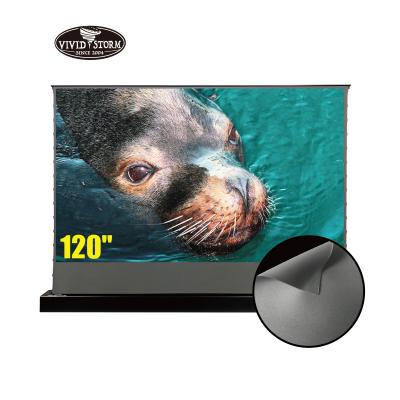 China VIVIDSTORM 120 Inch S Screen Rollable Obsidian Jet 4k Electric Long Tag-Tense Ambient Light Rejecting For Normal Projector for sale