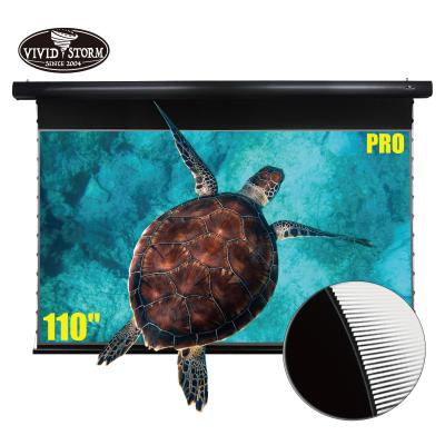 China VIVIDSTORM Electric PRO 110 Inch Slim Voltage Screen With Ambient ALR Cloth PET Crystal Light Alr Screen Electric CLR for sale