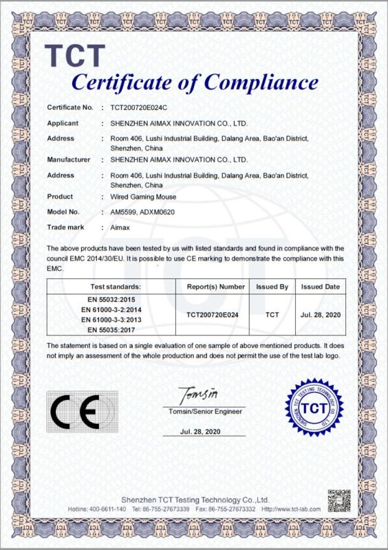 CE - Shenzhen Aimax Innovation Co., Ltd.