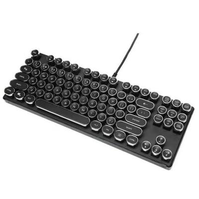 China 87 Key Computer Wired Keyboard Aluminum Alloy Machine Mechanical Retro typewriter keyboard for sale