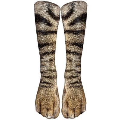 China Sporty polyester yarn 3d printing socks custom sublimation men print animal 3d socks for sale