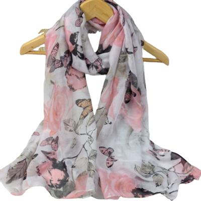 China Veil 2021 New Spring Scarf Butterfly Balinese Yarn Printing f Sun Beach Towel Manufacturers Wholesale for sale