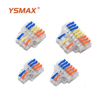 China Hot Sale YSMAX Power YS-24T CE Certification YS 2 PCT In Transparent Electrical Wire 4 Connector Terminal Block for sale