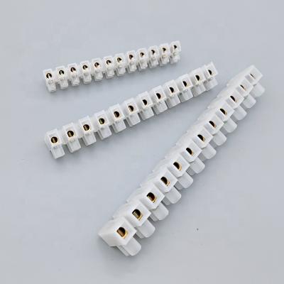 China YSMAX Material Copper H TYPE 10A 20A 30A 60A 100A 150A 12 Sets Double Row Electrical Screw Fence Terminal Connector Strip for sale